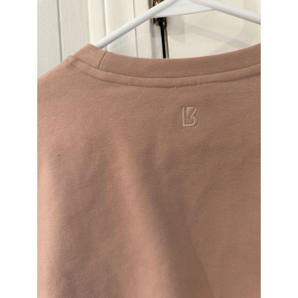 Buffbunny Collection Mauve Pink Cropped Sweatshirt Fleece Pullover Medium - Picture 5 of 5
